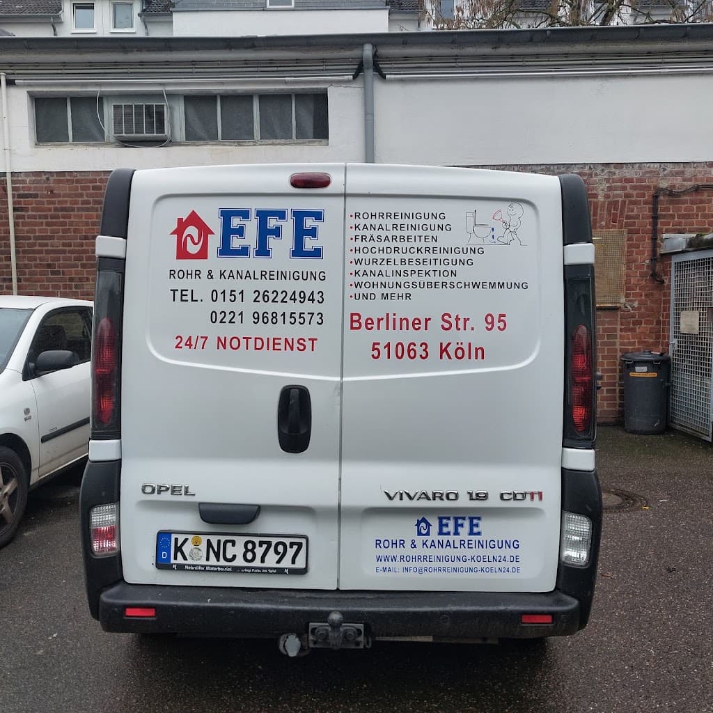 Efe Rohrreinigung Köln 24 - Rohr-und Kanalreinigung Köln & Umgebung