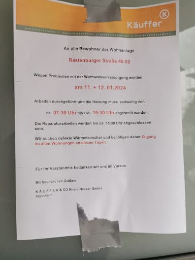 Käuffer & Co. Rhein-Neckar GmbH - Gebäudetechnik für Privat + Gewerbe - Mannheim — Kundenfoto